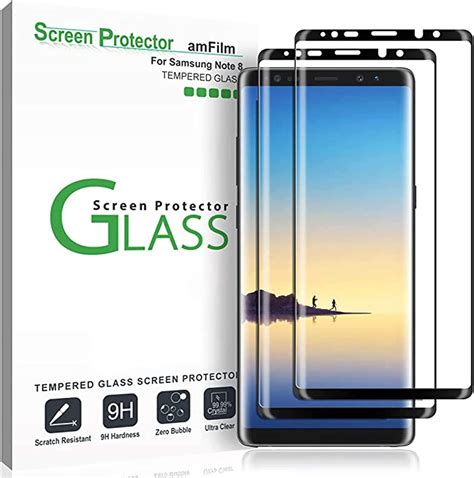 Quesple Galaxy Note 8 Screen Protector 2 Pack Shatterproof Premium Tempered Glass