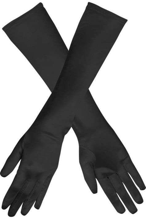 Handschuhe Ellenbogen Monte Carlo Satin Schwarz