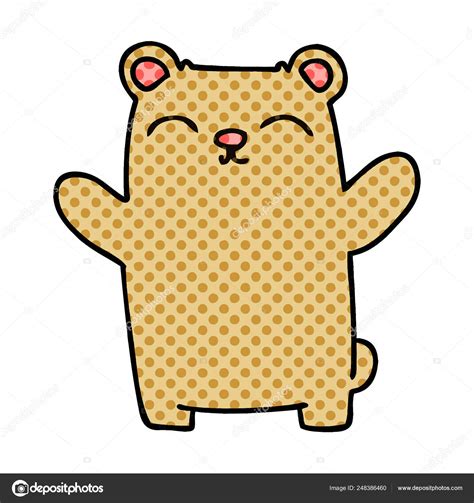 Quirky Comic Book Style Cartoon Bear Stock Vector By Lineartestpilot