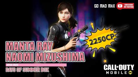 New Manta Ray Naomi Mizushima Call Of Duty Mobile For 2250cp Youtube