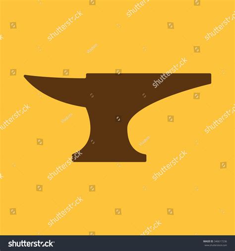 Anvil Icon Smith Forge Blacksmith Symbol Stock Vector Royalty Free