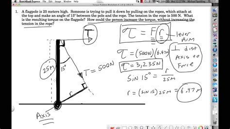 Physics Torque Worksheet