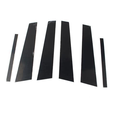 Pcs Bright Black Car Door Window Pillar Posts For Bmw Series E