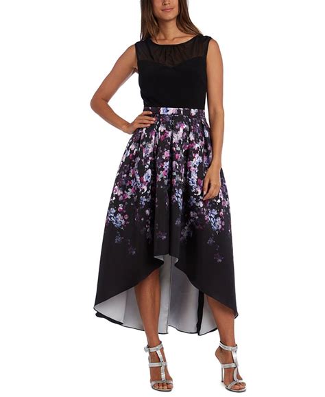 R And M Richards Floral Print High Low Dress Macys