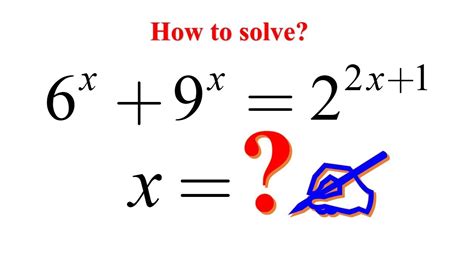 Nice Exponential Equation Math Olympiad Question Solve Equation 6