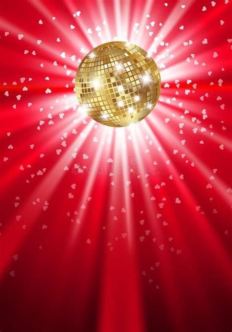 Gold Disco Ball And Mosaic Background Stock Vector Illustration Of