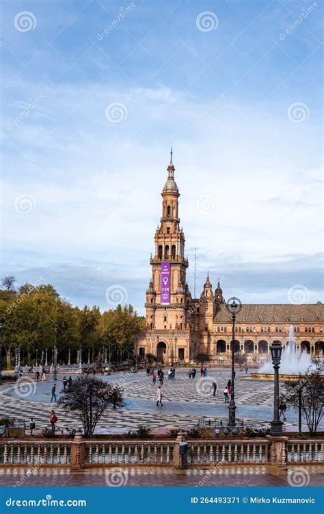 Plaza De Espana Spanish Square In Sevilla Spain Editorial Photo Image