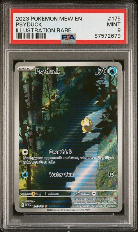 Psa Psyduck Illustration Rare Pok Mon Scarlet Violet