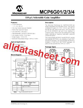 Mcp G Datasheet Pdf Microchip Technology