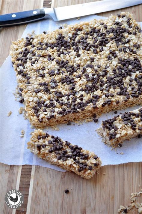 Chewy Chocolate Chip Granola Bars Farmgirl Gourmet