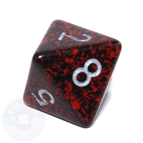 12 Sided Speckled Dice D12 Silver Volcano Dice Game Depot