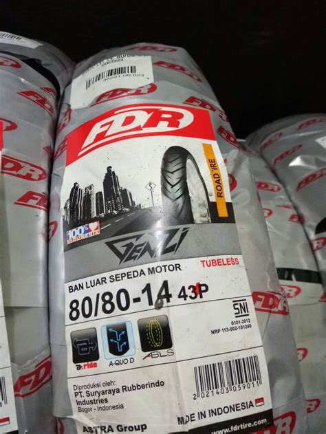 Ban Motor Matic Fdr Genzi Ring Tubeless Lazada Indonesia