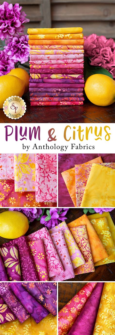 Plum And Citrus Batik Collection By Anthology Fabrics