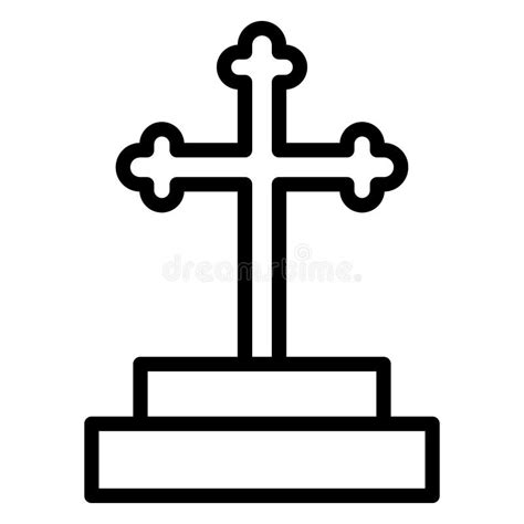 Christian Cross Christianity Isolated Vector Icon Which Can Easily