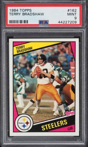 Topps Fb Card Terry Bradshaw Pittsburgh Steelers Hof Psa