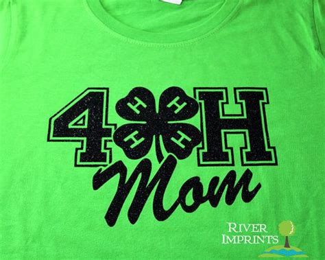 4 H Mom T Shirt Sparkly 4h Glitter Shirt Choose From A Regular Unisex Or Ladies Fitted