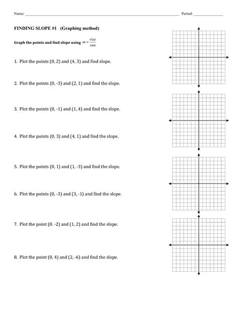 Finding Slope Worksheet