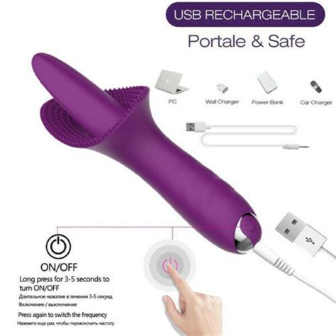 Clit Licking Vibrator Tongue Oral Massager G Spot Dildo Adult Sex Toys