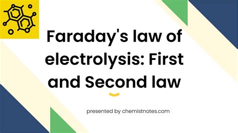 Faradays Law Of Electrolysis First And Second Law Chemistry Notes