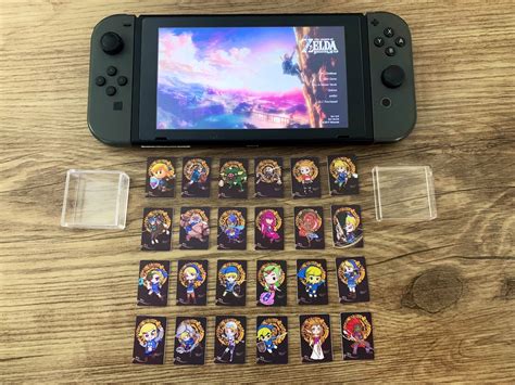 Completa 24 Piezas Zelda Breath Of The Wild Mini Amiibo Cards Etsy