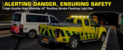 Lrter 42 Roof Top Strobe Light Bar Amber White Emergency