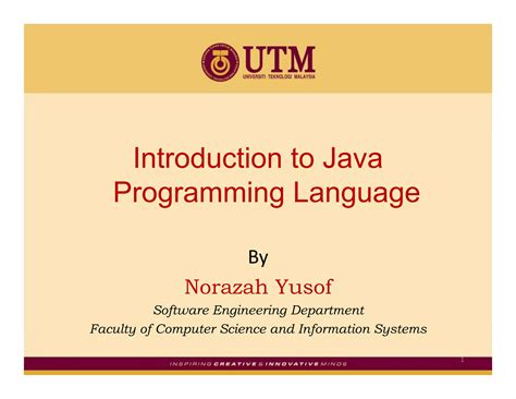 Introduction To Java Programming Language Ppt