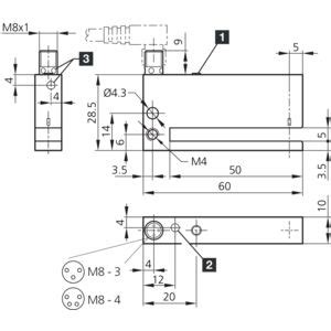 Optical Label Sensor OGUTI 005 50 FG3K TSSL