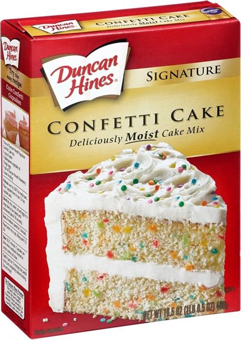 Duncan Hines Signature Moist Deluxe Confetti Cake Mix 468g 12 Packs Case Buy American Food Store