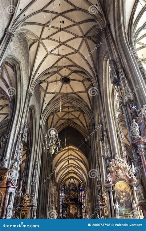 Interior of St. Stephen S Cathedral, a Medieval Catholic Church in the ...