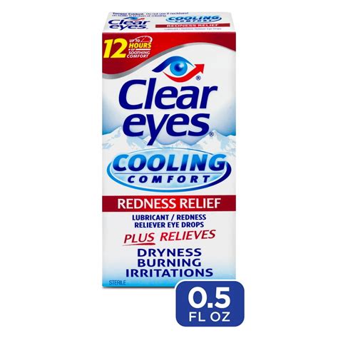 Clear Eyes Cooling Comfort Redness Relief Eye Drops Soothes Red Eyes