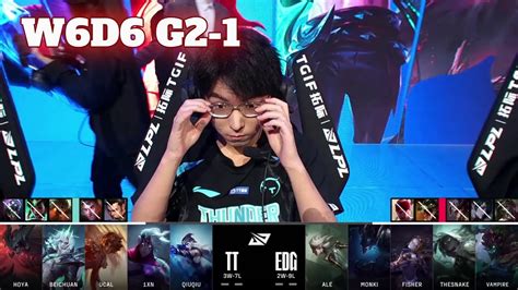 TT Vs EDG Game 1 Week 6 Day 6 LPL Spring 2024 ThunderTalk Gaming