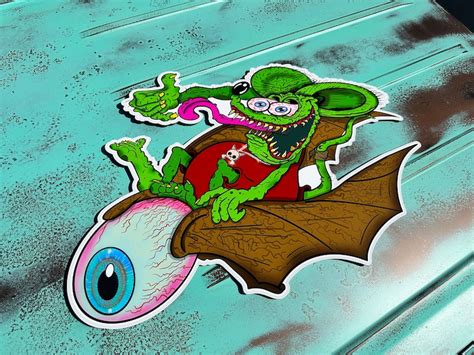 Custom Rat Fink Style Flying Eye Wall Art Etsy