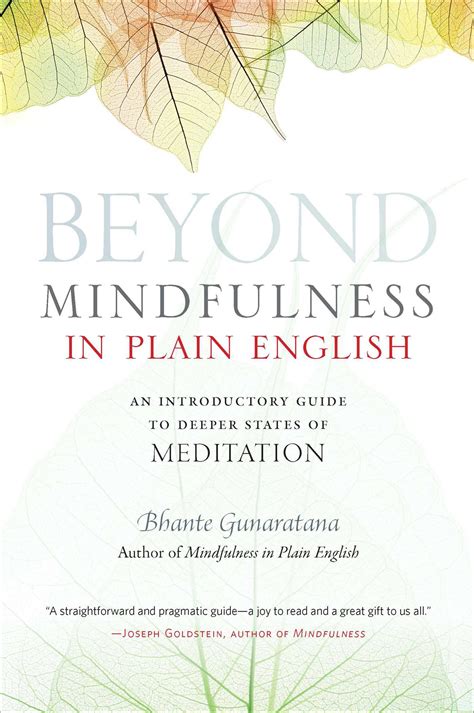 Beyond Mindfulness In Plain English EBook By Henepola Gunaratana John