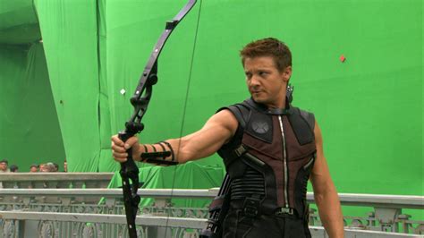 The Avengers Behind The Scenes Clint Barton Hawkeye Jeremy Renner