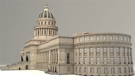 3d Model Capitol Havana Cuba 3d Model Vr Ar Low Poly Cgtrader