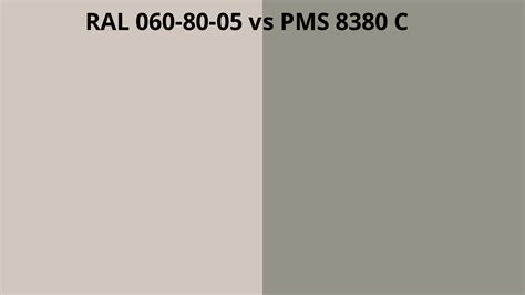 Ral 060 80 05 Vs Pms 8380 C Ral Colour Chart Uk