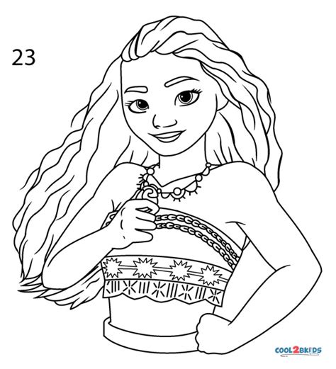 How to Draw Moana (Step by Step Pictures)