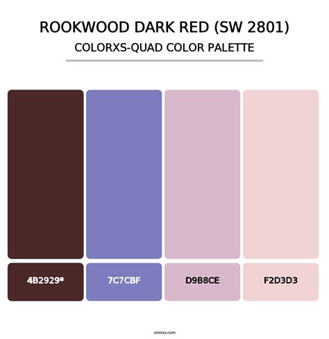 Sherwin Williams Rookwood Dark Red Sw 2801 Paint Coordinating Colors