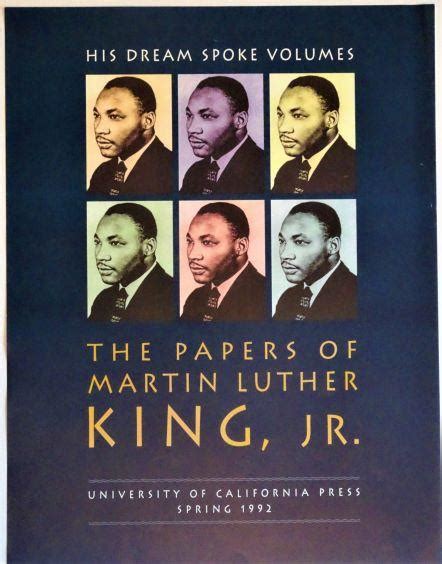 The Papers Of Martin Luther King Jr Promotional Poster By Martin