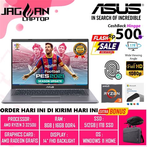 Jual Laptop Asus Vivobook M Dao Fhd Amd Ryzen U Gb