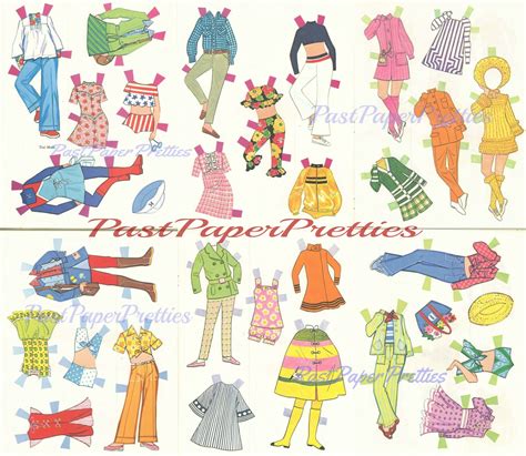 Vintage Paper Dolls Tini Mods C 1968 Printable PDF Instant Etsy