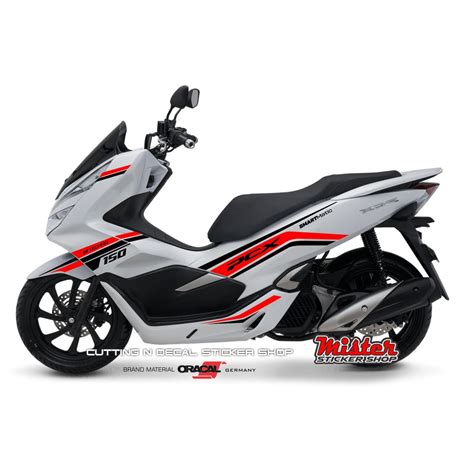 Jual STIKER HONDA PCX PUTIH CUTTING STICKER VARIASI SM Shopee Indonesia