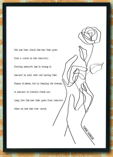 The Rose That Grew From Concrete Tupac Shakur Poem - Etsy