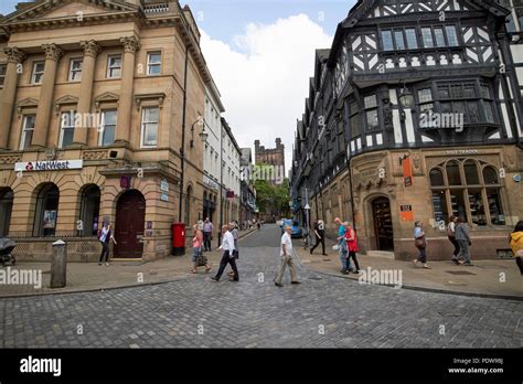 Old Historic Buildings Looking Up St Werburgh Street Towards Chester