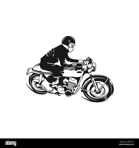 Infografik Zu Vintage Motorr Dern Cafe Racer Thema Stock Vektorgrafik