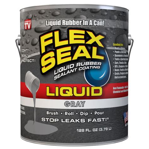 FLEX SEAL, Rubber, Gray, Flex Seal Liquid 1 gallon Gray - 61TJ28|FSLFSGRYR01 - Grainger