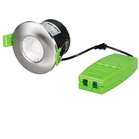 Jcc V W Led Fire Rated Colour Selectable Dimmable Downlight Brushed