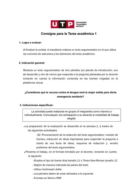 Ta Grupo Texto Argumentativo Consigna Para La Tarea Acad Mica