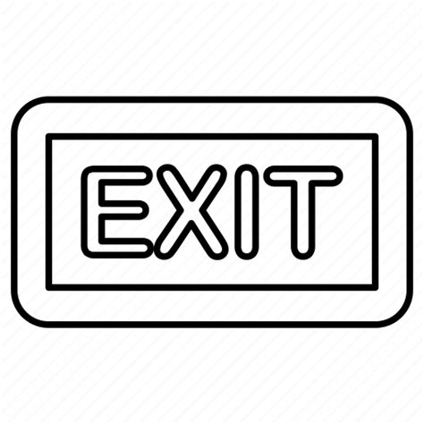 Exit Sign Clip Art Black And White