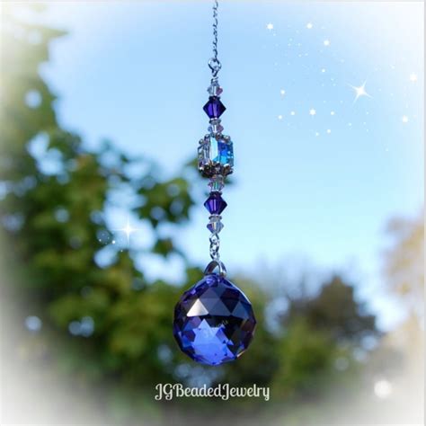 Purple Swarovski Crystal Suncatcher Jgbeads